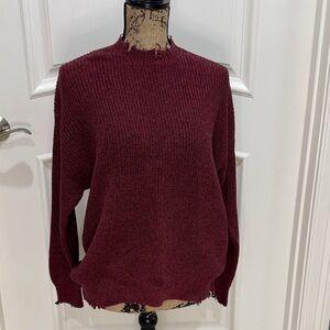 Pistola Deep Red Crew Neck Sweater